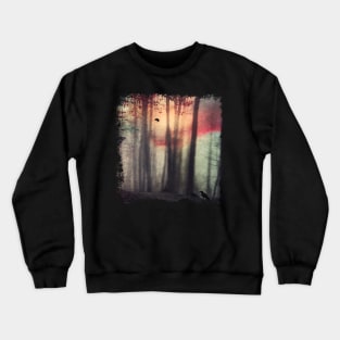 Blurred Vision - Abstract Forest at Sunrise Crewneck Sweatshirt